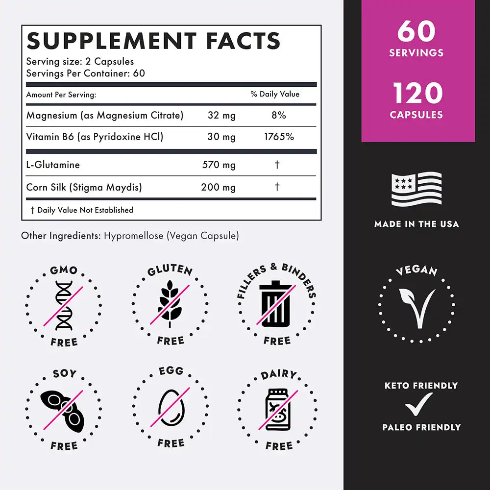 Advanced Kidney Support Supplement Facts Table