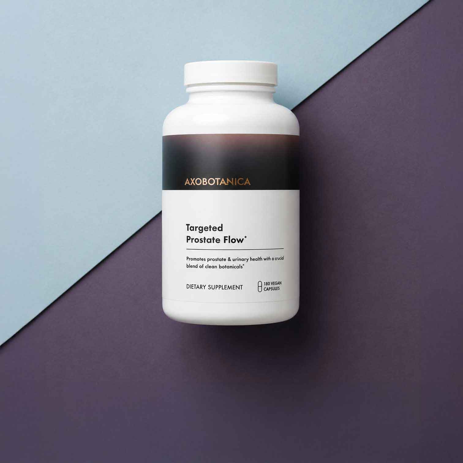 A white bottle of AXOBOTANICA Targeted Prostate Flow