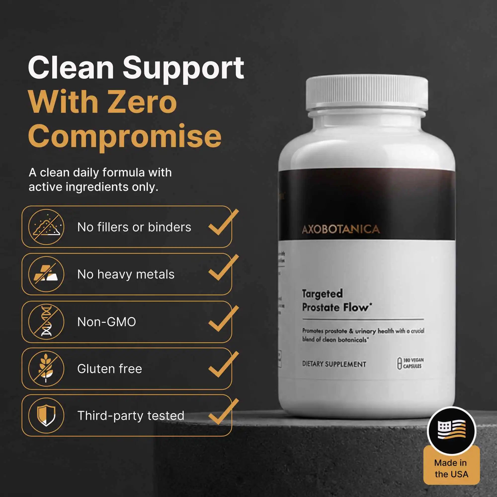 Chart with supplement bottle